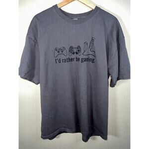 Gamer‎ Shirt - I’d Rather Be Gaming Xbox PlayStation Wii Controllers